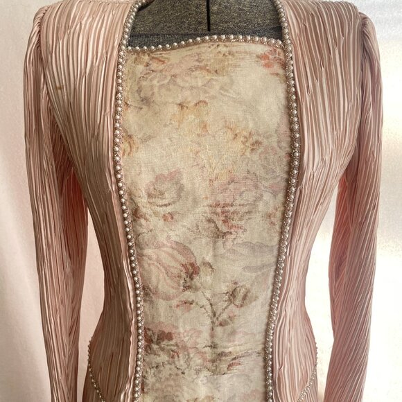 Vintage Ricki Lang for NUIT plissé pleated drop-waist fairycore dress - Picture 3 of 11